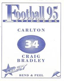 1995 Select AFL Stickers #34 Craig Bradley Back